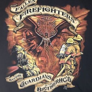 Double sided fallen fire fighter Guardian shirt